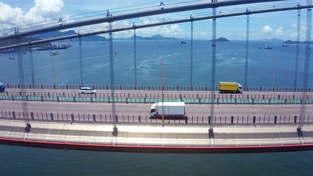 香港青马桥的无人机照片视频下载