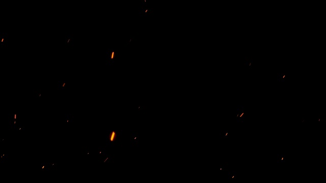 篝火在黑暗的背景上闪烁。4 k循环动画视频素材