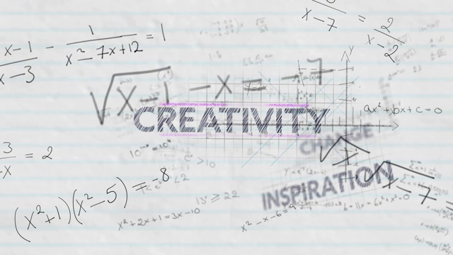 教育概念课本与数学方程在白色横格纸上视频下载