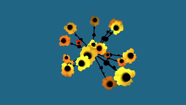 花卉装饰图案动画5视频素材