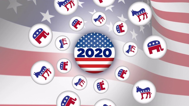 选举共和党和民主党的图标视频素材