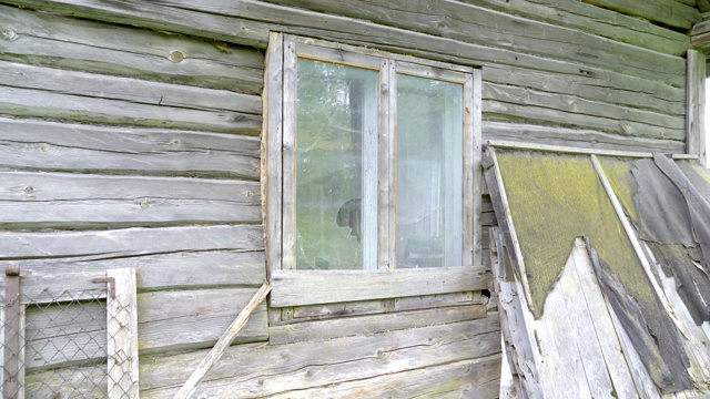 木屋后面的玻璃窗视频素材