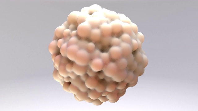 肿瘤生长。癌细胞引起肿瘤转移的三维动画视频素材