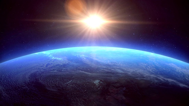 地球日出空间视频素材