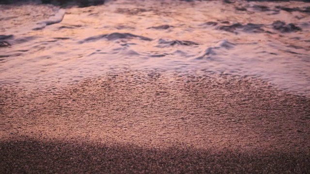 海沙与海浪视频素材