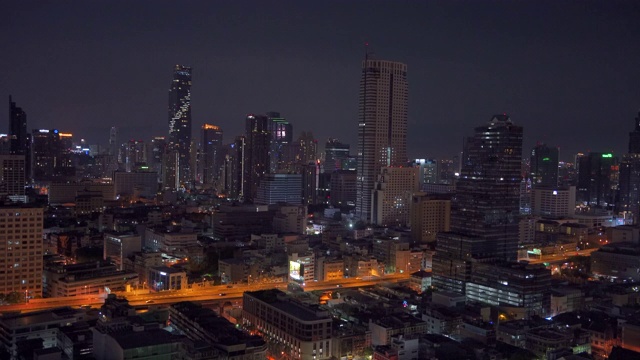 曼谷摩天大楼的夜景视频下载