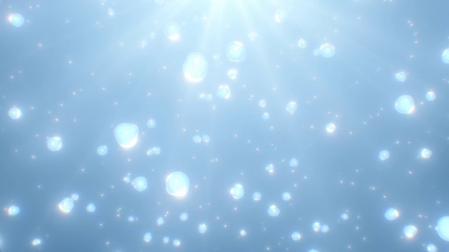 上升气泡闪烁水下海洋表面阳光射线- 4K无缝循环运动背景动画视频下载