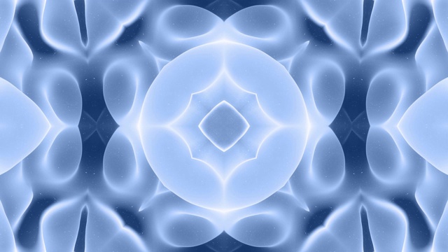 3d抽象形状如星或花，对称结构的黑蓝色天鹅绒材料点缀着亮片，平滑的循环变化形状。时尚的软哑光背景，平滑的动画。视频下载