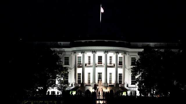 从南草坪观看华盛顿特区的白宫视频下载
