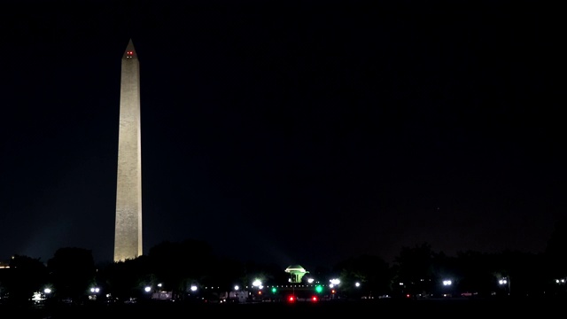 华盛顿特区华盛顿纪念碑夜景视频下载