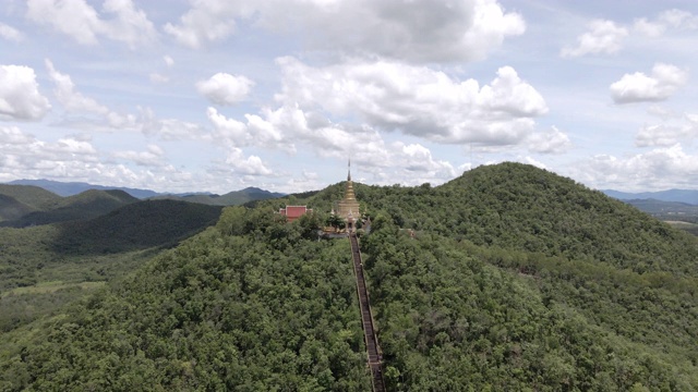 泰国兰汶省帕桑区佛寺寺的阿里埃尔景观视频素材