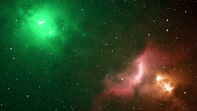彩虹星云多色星系遨游深空宇宙银河背景动画视频素材