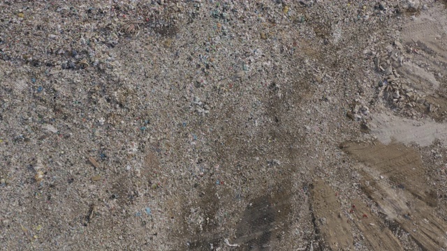 鸟瞰图垃圾填埋场满是垃圾视频素材