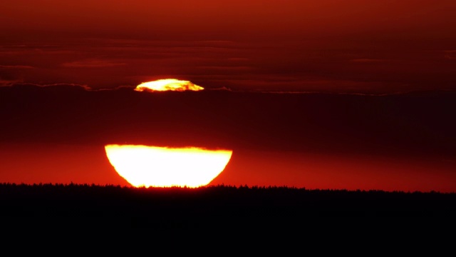 大太阳与云日落时间视频素材