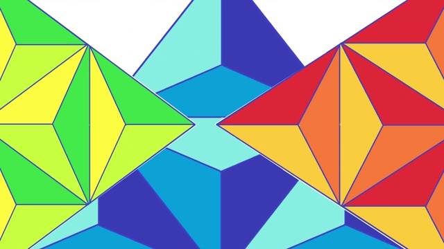 动画三角形与许多颜色视频下载