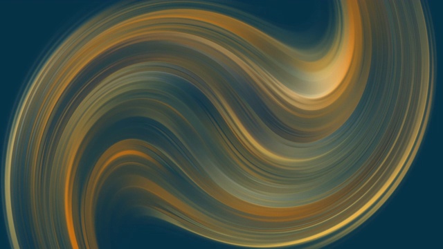 蓝色和金色扭曲波浪背景无缝循环视频素材