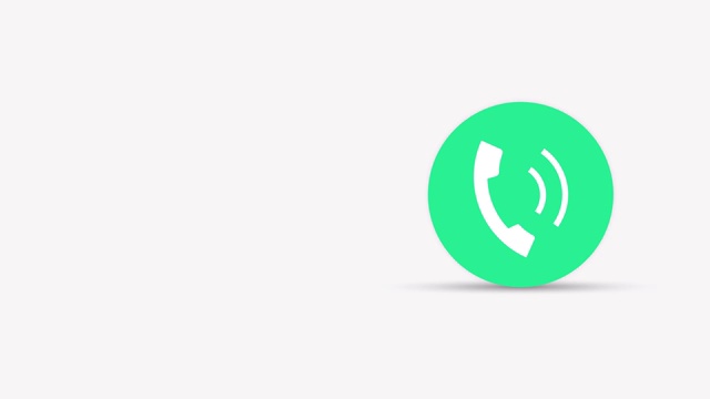 来电简单动画白色电话通讯图标在绿色圈视频下载