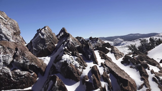 在加州有雪山的美丽风景视频下载