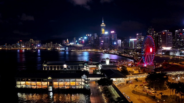 航拍香港城市天际线视频素材