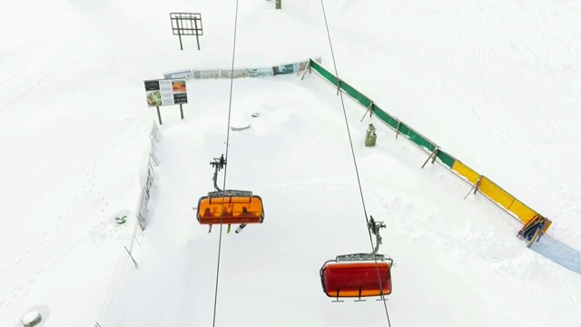 滑雪缆车视频素材