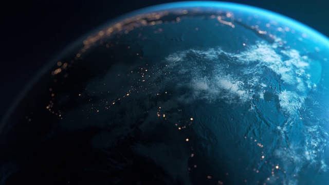 夜晚的非洲——从太空看地球视频素材