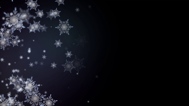 圣诞魔术雪雪阿尔法层无缝循环4K库存视频-使用屏幕模式视频素材