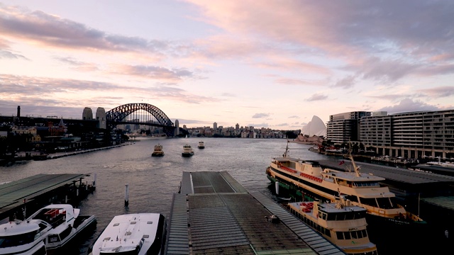 环形码头的镜头，悉尼，新南威尔士州，澳大利亚视频素材