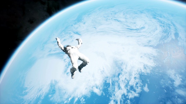 一名宇航员在外太空飞行，却落在了一个未知的蓝色星球上。以幻想、未来或太空旅行为背景的动画。视频下载