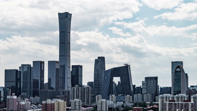T/L鸟瞰图北京天际和市中心/北京，中国视频素材