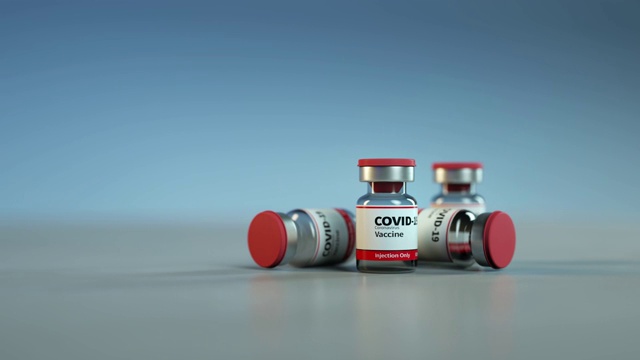 Covid-19疫苗瓶视频素材