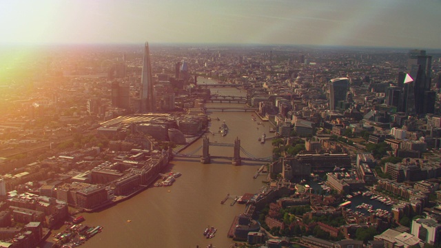 鸟瞰图伦敦，英国。4 k视频下载
