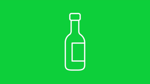 饮料绿屏白酒瓶视频下载