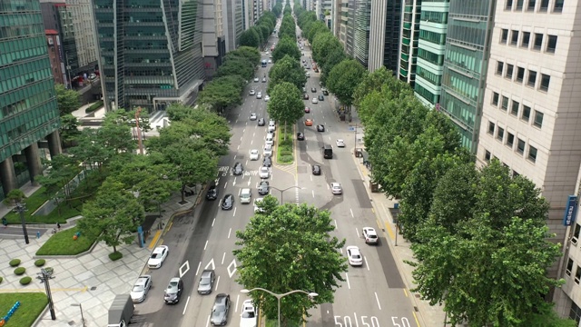 首尔市中心，德黑兰街/江南区，韩国首尔视频下载