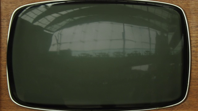 电视静态与帧模拟电视机。4k视频素材