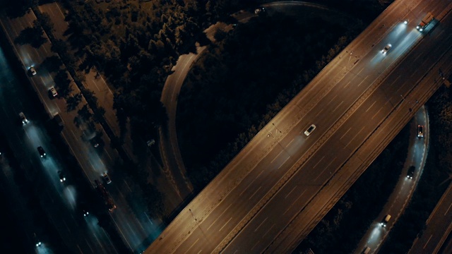 天桥交通鸟瞰图视频素材