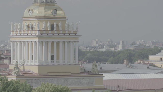 海军部建筑和圣彼得堡全景视频素材