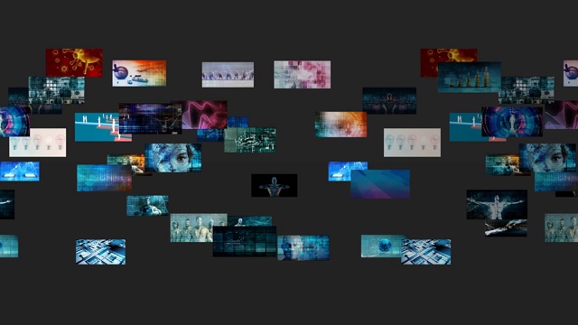 视频墙背景作为数字技术的概念视频下载