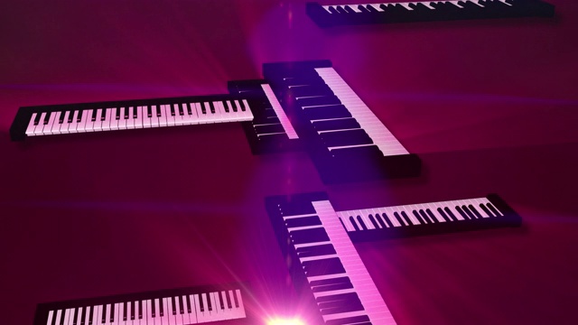 抽象背景音乐键盘在运动视频素材