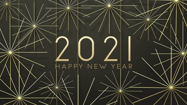 动画“2021年新年快乐”文本视频素材
