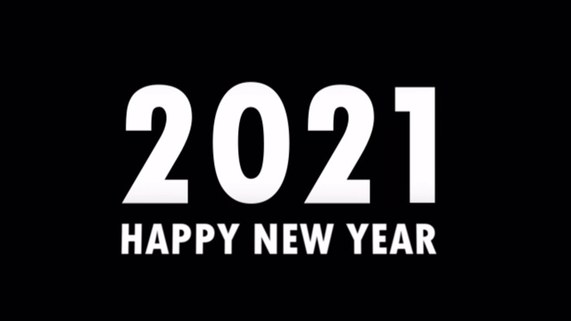 二维动画。2021年新年快乐视频素材