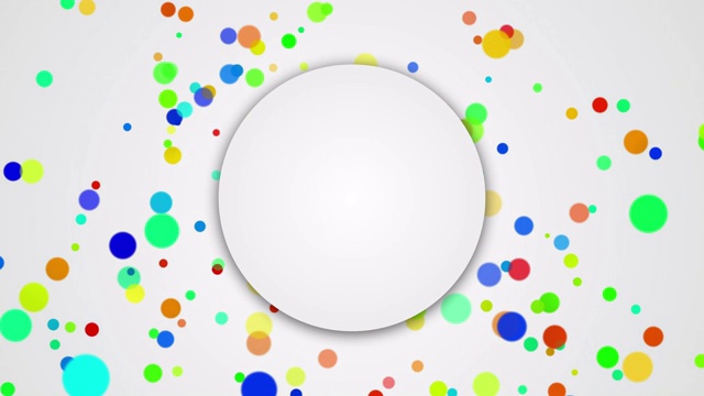 彩色气泡背后的白色圆圈动画视频下载