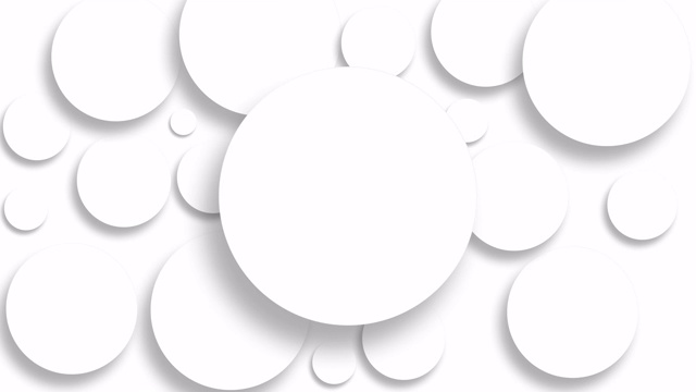 在无缝3d动画中，表面上的白色圆圈在移动。抽象运动设计背景，股票视频视频素材