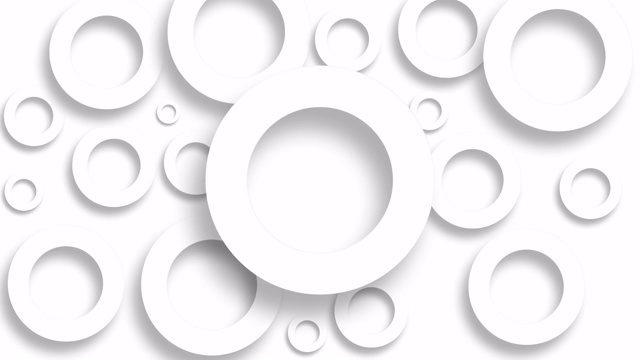在无缝3d动画中，表面上的白色圆圈在移动。抽象运动设计背景，股票视频视频素材