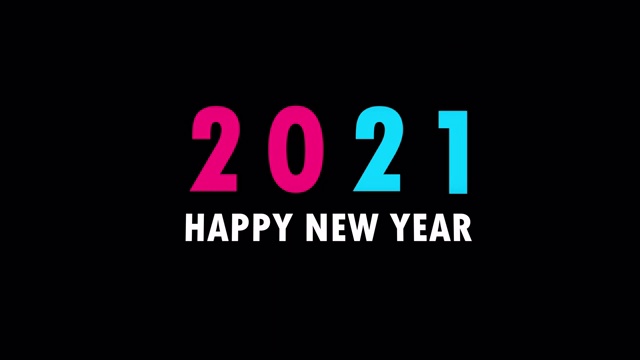 二维动画。2021年新年快乐视频素材