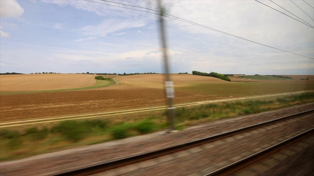高速列车窗口视频素材