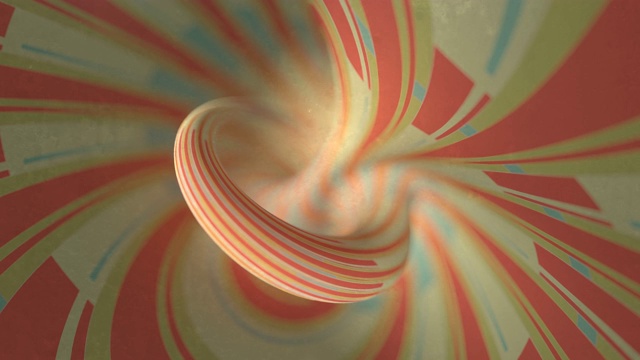 具有景深的数字抽象背景。彩色曲线线图案循环动画。催眠的光学错觉。3 d渲染。4 k, UHD视频素材