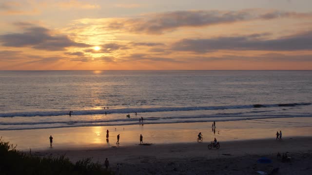 索拉纳海滩日落视频素材