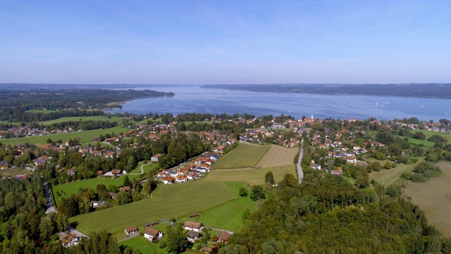 在巴伐利亚州的Seeshaupt镇和湖视频素材