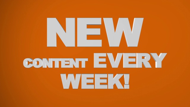 “每周新内容”3D图形在橙色视频下载