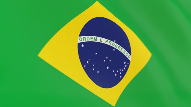 巴西的旗帜环视频素材